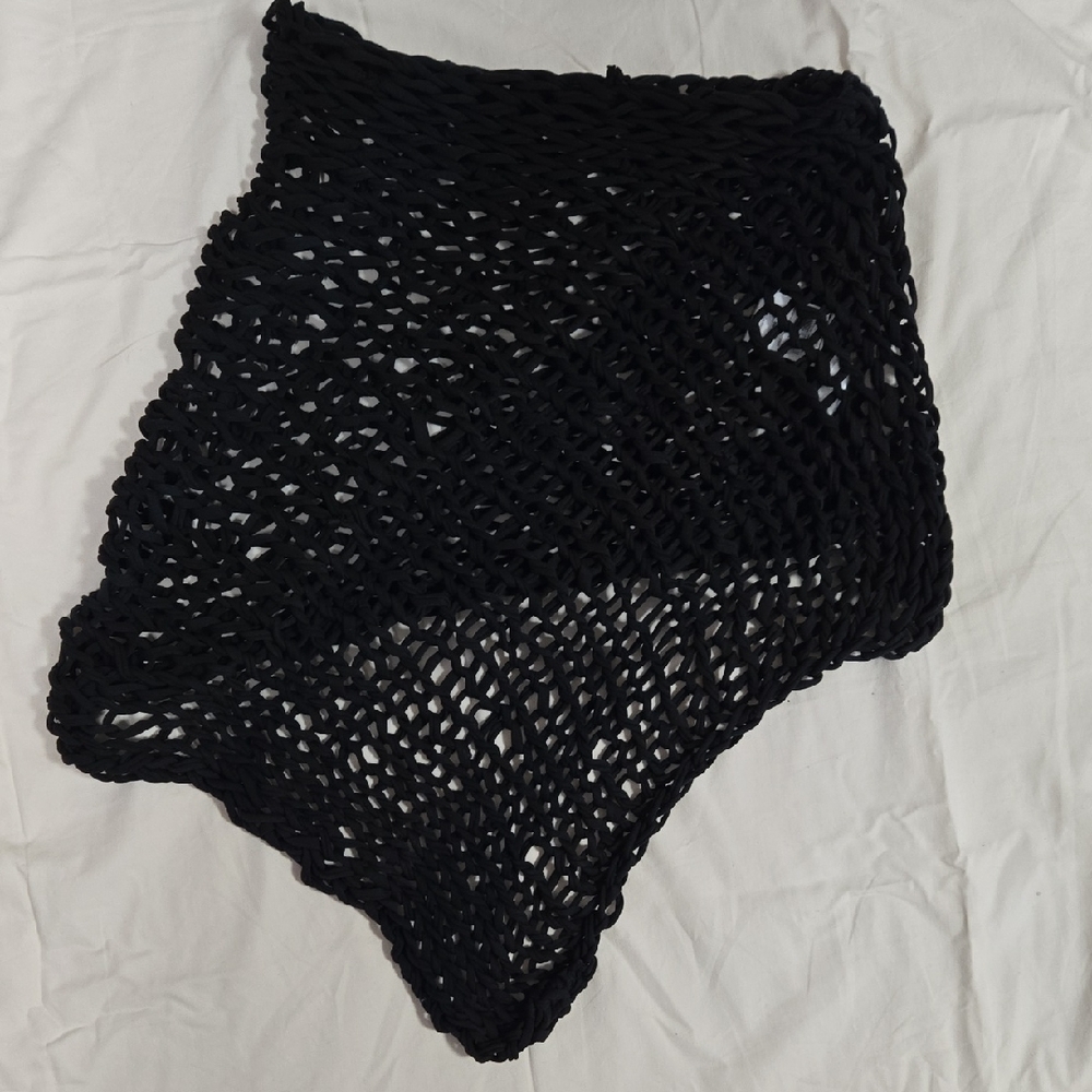 Black Crochet Shawl